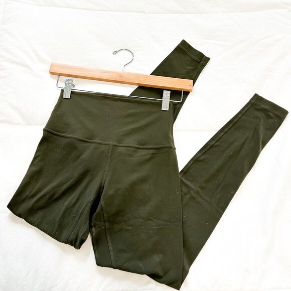 Lululemon Align Super High Rise Pant 28” Dark Olive Green Tights Women’s Size 4 - Picture 2 of 5